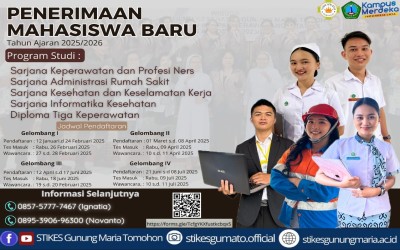 STIKES GUNUNG MARIA TOMOHON MEMBUKA PENERIMAAN MAHASISWA BARU T.A 2025/2026